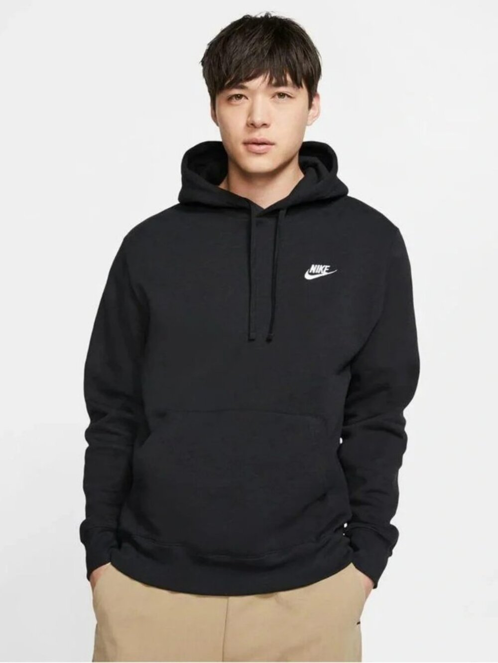 Nike Sportswear Club Fleece Pullover Hoodie Medium Black BV2654-010